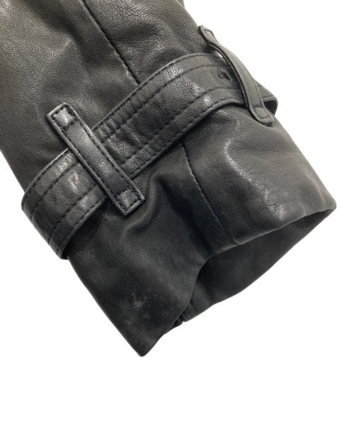 BURBERRY BRIT（バーバリーブリット）BURBERRY BRIT (バーバリーブリット) ラムレザートレンチコート ブラック サイズ:38の古着・服飾アイテム