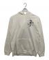 stussy（ステューシー）の古着「Skull & Bones Pigment Dyed Hoodie 「スカル アンド ボーンズ ピグメント ダイド フーディ」｜ホワイト