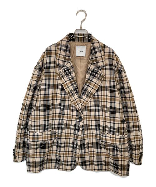 CLANE（クラネ）CLANE (クラネ) 2WAY TAILORED OVER JACKET オーバーサイズテーラードジャケット 19103-0442 ブラウン サイズ:1の古着・服飾アイテム