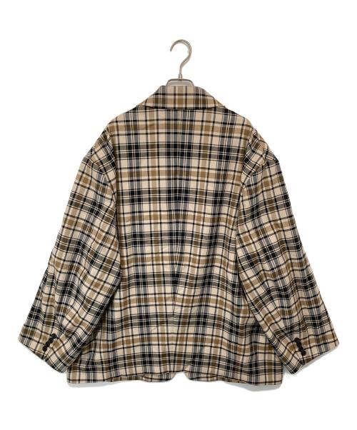 CLANE（クラネ）CLANE (クラネ) 2WAY TAILORED OVER JACKET オーバーサイズテーラードジャケット 19103-0442 ブラウン サイズ:1の古着・服飾アイテム