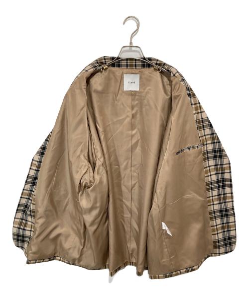 CLANE（クラネ）CLANE (クラネ) 2WAY TAILORED OVER JACKET オーバーサイズテーラードジャケット 19103-0442 ブラウン サイズ:1の古着・服飾アイテム