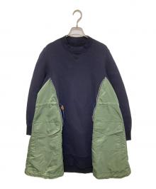 sacai（サカイ）の古着「Sponge Sweat MA-1 Dress　スポンジスウェットエムエーワンドレス　SCW-059」｜ネイビー