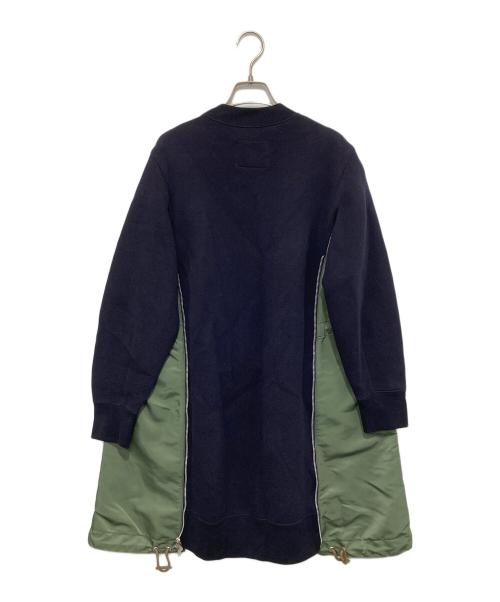 sacai（サカイ）sacai (サカイ) Sponge Sweat MA-1 Dress　スポンジスウェットエムエーワンドレス　SCW-059 ネイビー サイズ:２の古着・服飾アイテム
