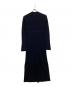 Mame Kurogouchi (マメクロゴウチ) Lace Stripe Knitted Dress レースストライプ ニットワンピース MM23PF-KN727 ネイビー サイズ:3：25000円