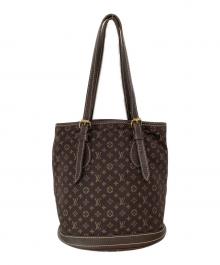 LOUIS VUITTON（ルイ ヴィトン）の古着「モノグラム ミニ ラン バケットPM トートバッグ」｜ブラウン・ベージュ