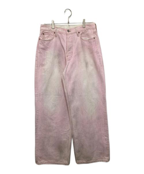 Acne studios（アクネ ストゥディオズ）ACNE STUDIOS (アクネ ストゥディオズ) ルーズフィットジーンズ ピンク サイズ:38の古着・服飾アイテム