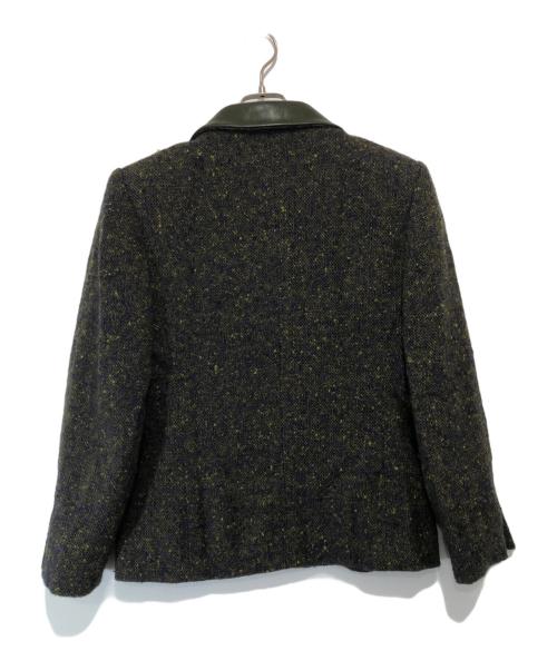 CELINE（セリーヌ）CELINE (セリーヌ) レザーカラーチェーン装飾セットアップ グリーン サイズ:40の古着・服飾アイテム