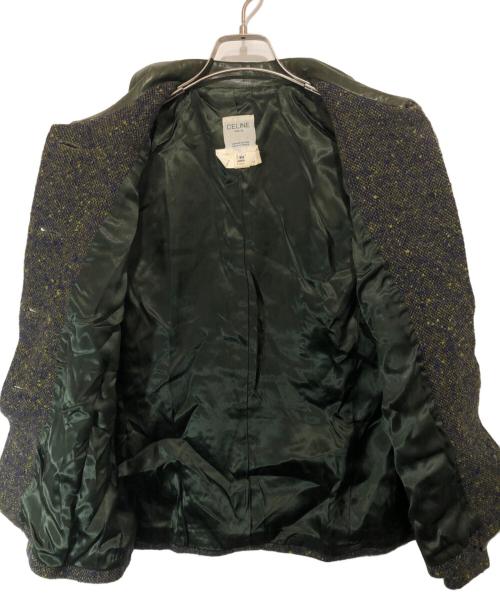 CELINE（セリーヌ）CELINE (セリーヌ) レザーカラーチェーン装飾セットアップ グリーン サイズ:40の古着・服飾アイテム