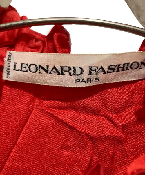 LEONARD FASHION（レオナールファッション）LEONARD FASHION (レオナールファッション) シルクワンピース レッド サイズ:不明の古着・服飾アイテム