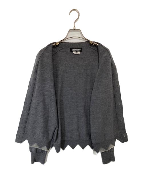 COMME des GARCONS HOMME DEUX（コムデギャルソン オム ドゥ）COMME des GARCONS HOMME DEUX (コムデギャルソン オム ドゥ) ニットカーディガン グレー サイズ:Sの古着・服飾アイテム