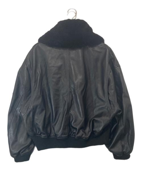 MAISON SPECIAL（メゾンスペシャル）MAISON SPECIAL (メゾンスペシャル) Sheep Leather Mouton G-1 Flight Jacket シープレザームートンプライムオーバーG-1フライトジャケット ブラック サイズ:00の古着・服飾アイテム
