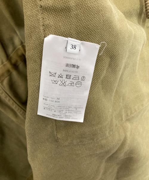 VALENTINO（ヴァレンティノ）VALENTINO (ヴァレンティノ) ミリタリーライクコットンオーバーサイズハ0000029217ーフコート  カーキ サイズ:38の古着・服飾アイテム