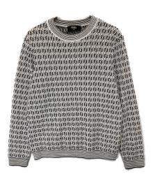 FENDI（フェンディ）の古着「21AW ズッカ柄 モノグラム セーター FZY433 AF59」｜グレー