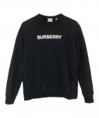 BURBERRYバーバリー）の古着「8055312 ロゴプリント スウェットシャツ」｜ブラック
