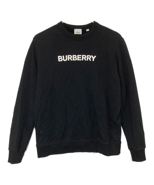 BURBERRY（バーバリー）BURBERRY (バーバリー) 8055312 ロゴプリント スウェットシャツ ブラック サイズ:Mの古着・服飾アイテム
