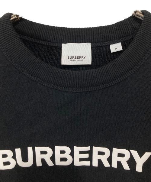 BURBERRY（バーバリー）BURBERRY (バーバリー) 8055312 ロゴプリント スウェットシャツ ブラック サイズ:Mの古着・服飾アイテム