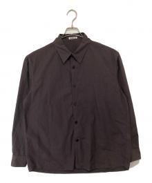 AURALEE（オーラリー）の古着「Garment-Dyed Finx Shuttle Weather Shirt　ガーメントダイ フィンクス シャトル ウェザー シャツ　A26SS01SW」｜ブラウン
