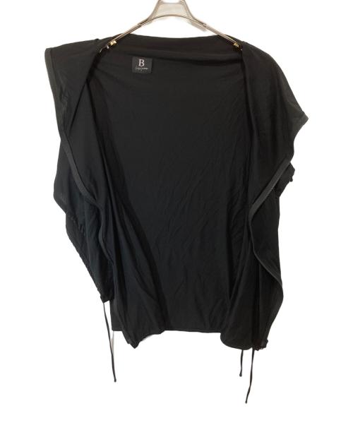 B Yohji Yamamoto（ビーヨウジヤマモト）B Yohji Yamamoto (ビーヨウジヤマモト) ジップカーディガン　NN-T82-082 ブラック サイズ:２の古着・服飾アイテム