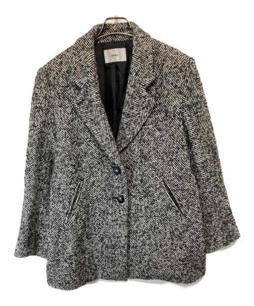 sheller（シェリエ）sheller (シェリエ) ヘリンボーンオーバーサイズジャケット　SHJ250902 グレー サイズ:FREEの古着・服飾アイテム