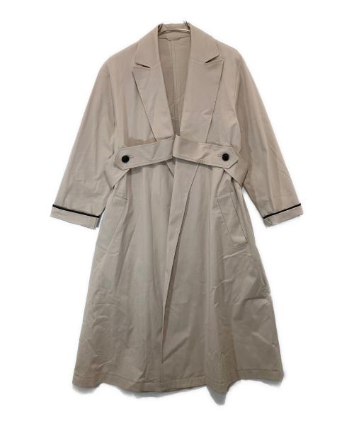 allureville（アルアバイル）allureville (アルアバイル) マルタンガルバックフレアコート 20231017040 ベージュ サイズ:1の古着・服飾アイテム