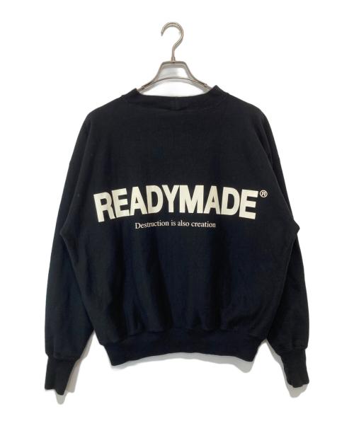 READYMADE（レディメイド）READYMADE (レディメイド) MOCK NECK SWEAT SHIRT　モックネックスウェットシャツ ブラック サイズ:Mの古着・服飾アイテム
