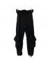 OPEN YY（オープンワイワイ）の古着「ROLLED WAIST Sweat CARGO PANTS　ロールドウエストスウェットカーゴパンツ　YY261PT010」｜ブラック