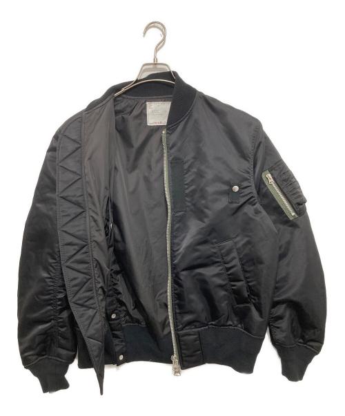 sacai（サカイ）sacai (サカイ) MADSAKI (マドサキ) Nylon Twill Blouson ナイロン ツイル ブルゾン 22-02880M ブラック サイズ:1の古着・服飾アイテム