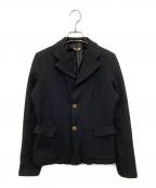 COMME des GARCONS COMME des GARCONSコムデギャルソン コムデギャルソン）の古着「ポリ縮絨3Bジャケット RU-J081」｜ブラック