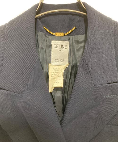 CELINE（セリーヌ）CELINE (セリーヌ) ダブルジャケット ネイビー サイズ:42の古着・服飾アイテム