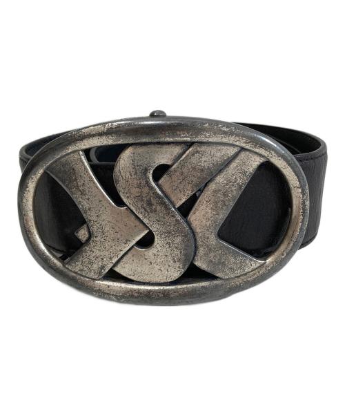 Yves Saint Laurent（イヴサンローラン）Yves Saint Laurent (イヴサンローラン) YSLバックルレザーベルト レザーロゴベルト 118164 トムフォード期 ブラックの古着・服飾アイテム