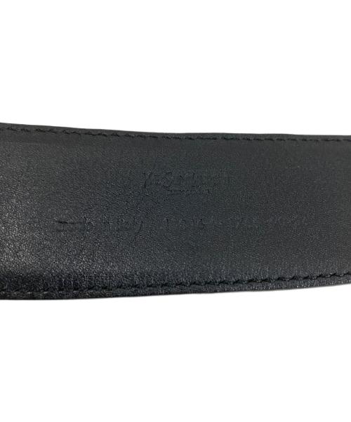 Yves Saint Laurent（イヴサンローラン）Yves Saint Laurent (イヴサンローラン) YSLバックルレザーベルト レザーロゴベルト 118164 トムフォード期 ブラックの古着・服飾アイテム