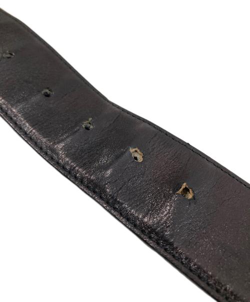 Yves Saint Laurent（イヴサンローラン）Yves Saint Laurent (イヴサンローラン) YSLバックルレザーベルト レザーロゴベルト 118164 トムフォード期 ブラックの古着・服飾アイテム