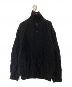 DOLCE & GABBANAドルチェ＆ガッバーナ）の古着「ハイネックケーブルニット」｜ブラック