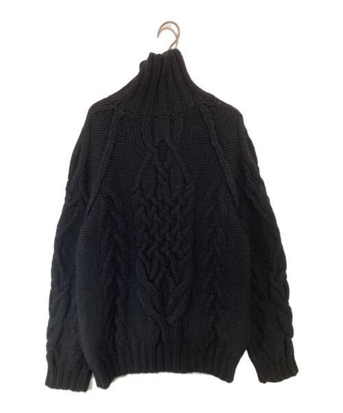 DOLCE & GABBANA（ドルチェ＆ガッバーナ）DOLCE & GABBANA (ドルチェ＆ガッバーナ) ハイネックケーブルニット ブラック サイズ:50の古着・服飾アイテム