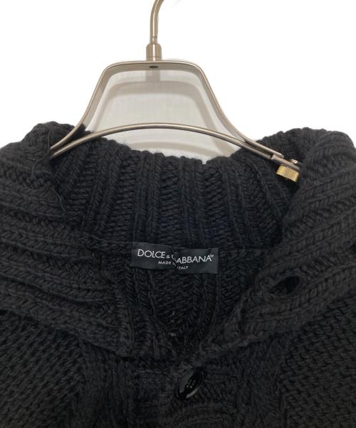 DOLCE & GABBANA（ドルチェ＆ガッバーナ）DOLCE & GABBANA (ドルチェ＆ガッバーナ) ハイネックケーブルニット ブラック サイズ:50の古着・服飾アイテム