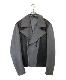 Maison Margiela（メゾンマルジェラ）の古着「切替ライダースジャケット 」｜グレー