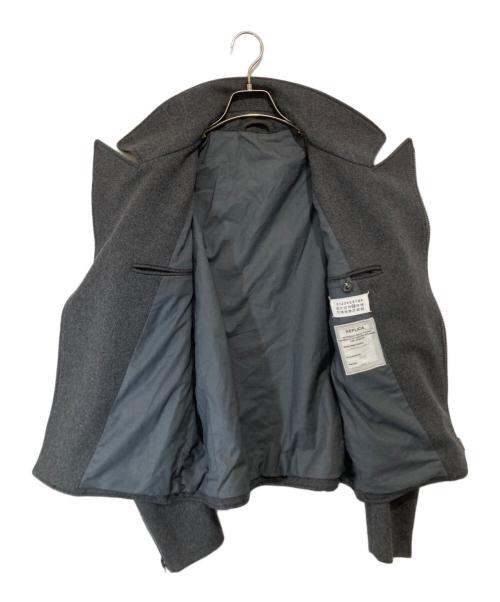 Maison Margiela（メゾンマルジェラ）Maison Margiela (メゾンマルジェラ) 切替ライダースジャケット  グレー サイズ:48の古着・服飾アイテム