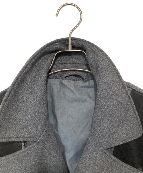 Maison Margiela（メゾンマルジェラ）Maison Margiela (メゾンマルジェラ) 切替ライダースジャケット  グレー サイズ:48の古着・服飾アイテム