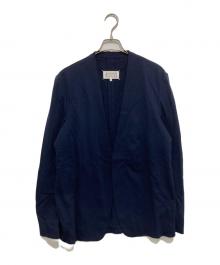 Maison Margiela（メゾンマルジェラ）の古着「ノーカラージャケット S50BN0336」｜ネイビー