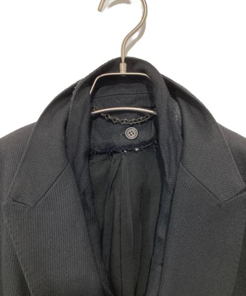 JULIUS（ユリウス）JULIUS (ユリウス) ウールリネンレイヤードコート ブラック サイズ:2の古着・服飾アイテム