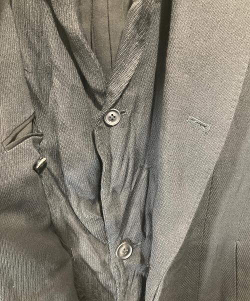 JULIUS（ユリウス）JULIUS (ユリウス) ウールリネンレイヤードコート ブラック サイズ:2の古着・服飾アイテム
