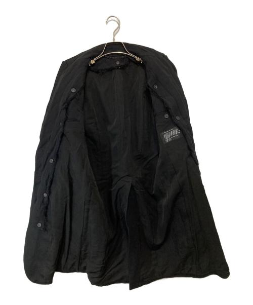 JULIUS（ユリウス）JULIUS (ユリウス) ウールリネンレイヤードコート ブラック サイズ:2の古着・服飾アイテム