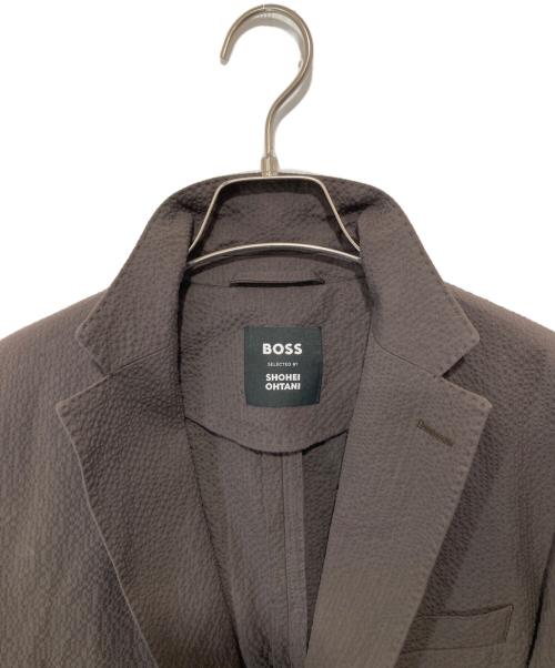 BOSS（ボス）BOSS (ボス) Shohei Ohtani (ショウヘイオオタニ) シアサッカーセットアップスーツ ブラウン サイズ:50の古着・服飾アイテム