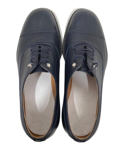Maison Margiela（メゾンマルジェラ）Maison Margiela (メゾンマルジェラ) シボ革レザーシューズ ネイビー サイズ:43の古着・服飾アイテム