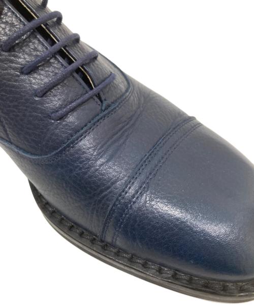 Maison Margiela（メゾンマルジェラ）Maison Margiela (メゾンマルジェラ) シボ革レザーシューズ ネイビー サイズ:43の古着・服飾アイテム