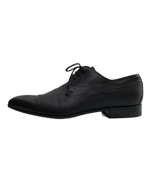 GUCCI（グッチ）GUCCI (グッチ) ロングノーズドレスシューズ レザーシューズ 147529 ブラック サイズ:42の古着・服飾アイテム