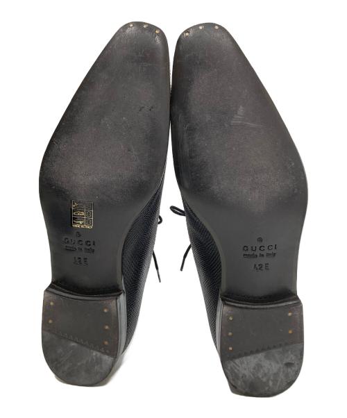 GUCCI（グッチ）GUCCI (グッチ) ロングノーズドレスシューズ レザーシューズ 147529 ブラック サイズ:42の古着・服飾アイテム