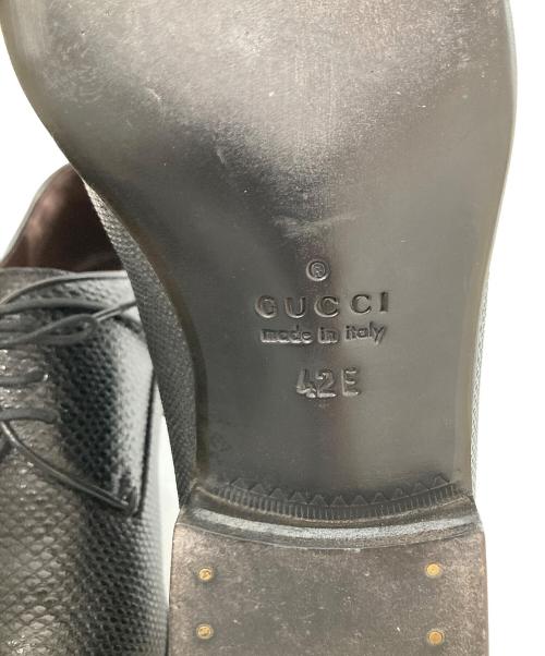 GUCCI（グッチ）GUCCI (グッチ) ロングノーズドレスシューズ レザーシューズ 147529 ブラック サイズ:42の古着・服飾アイテム