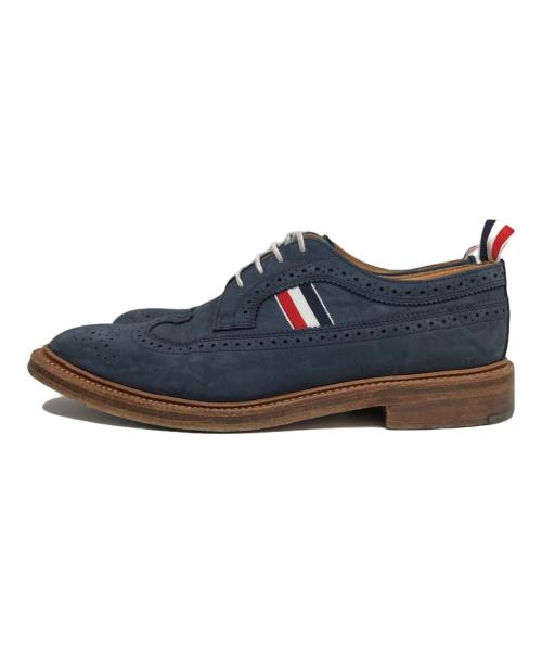 Thom Browne（トムブラウン）Thom Browne (トムブラウン) ウィングチップスウェードシューズ ネイビー サイズ:US10の古着・服飾アイテム