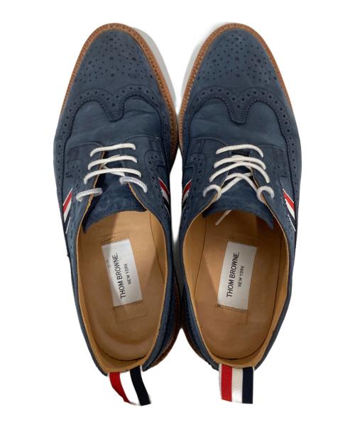 Thom Browne（トムブラウン）Thom Browne (トムブラウン) ウィングチップスウェードシューズ ネイビー サイズ:US10の古着・服飾アイテム